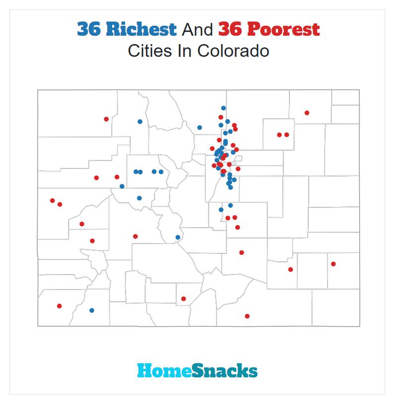 Map Of The Richest Places To Live In Colorado