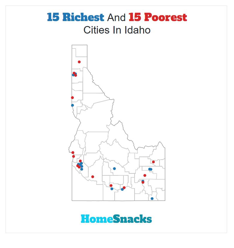 Map Of The Richest Places To Live In Idaho