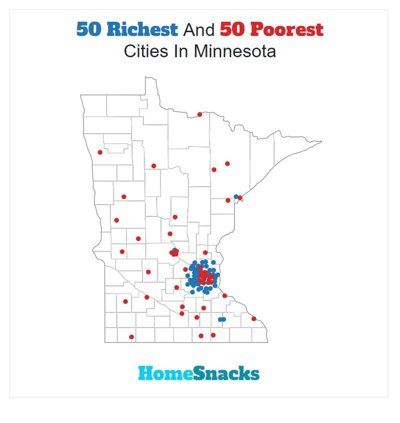 Map Of The Richest Places To Live In Minnesota