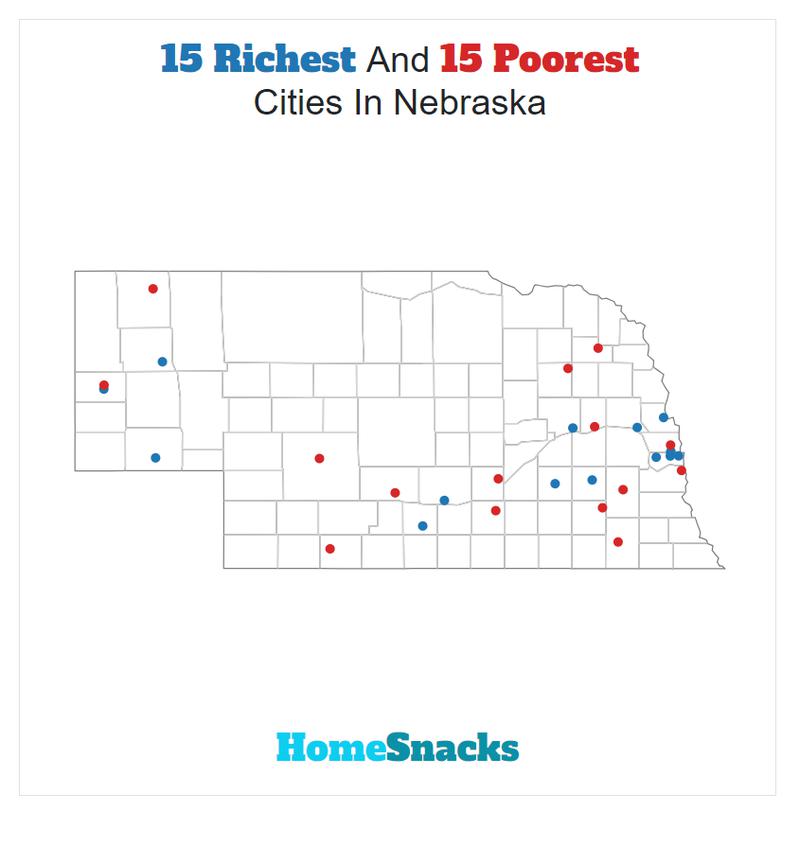 Map Of The Richest Places To Live In Nebraska