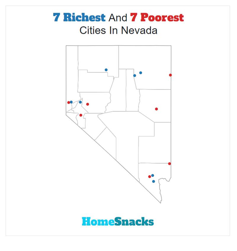 Map Of The Richest Places To Live In Nevada