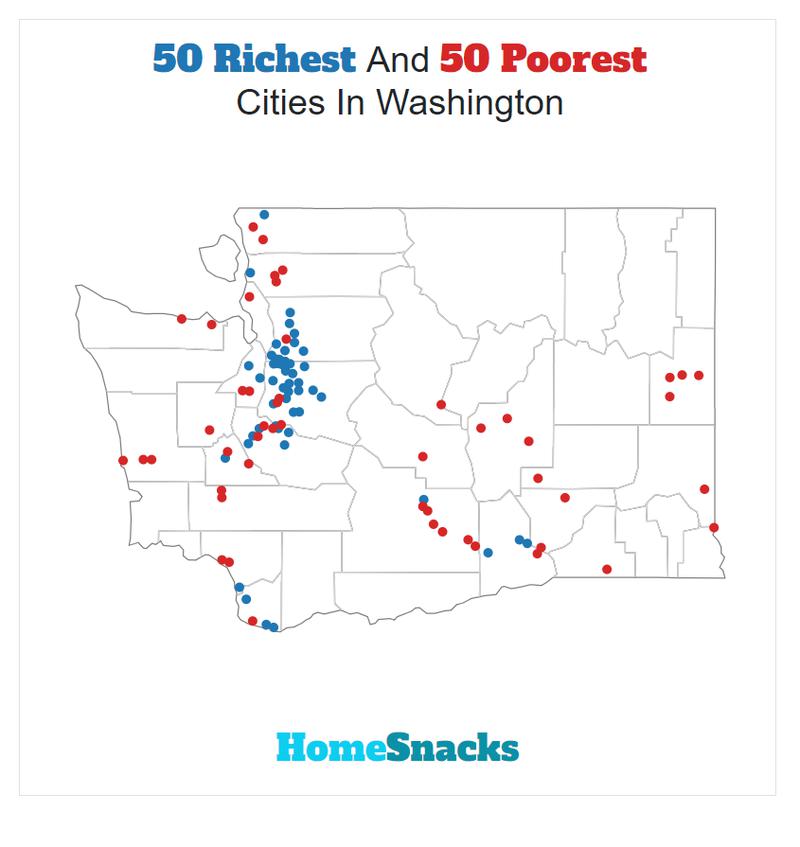 Map Of The Richest Places To Live In Washington