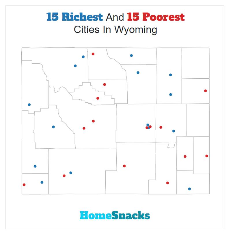 Map Of The Richest Places To Live In Wyoming