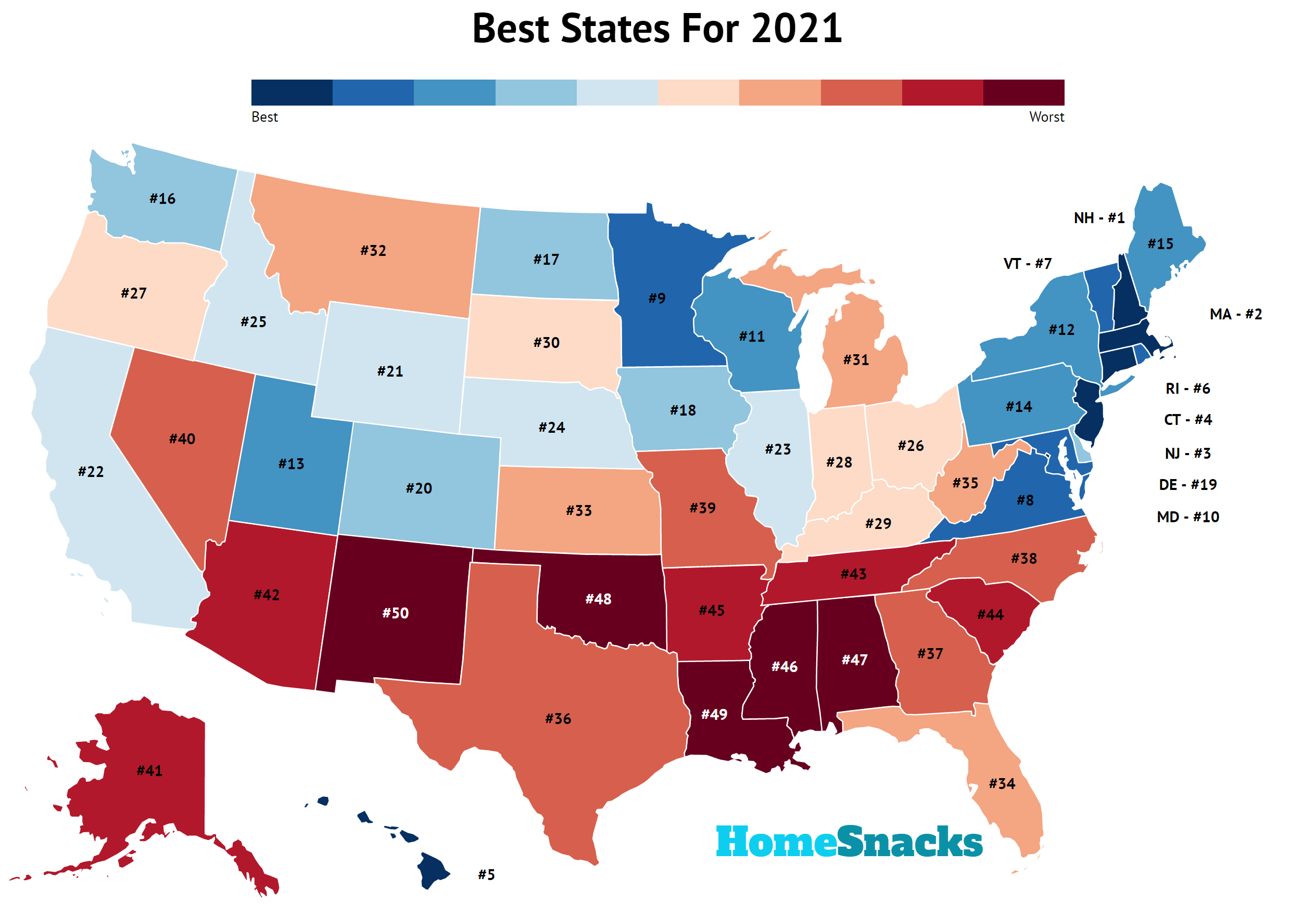 What is the best state to live in 2021?