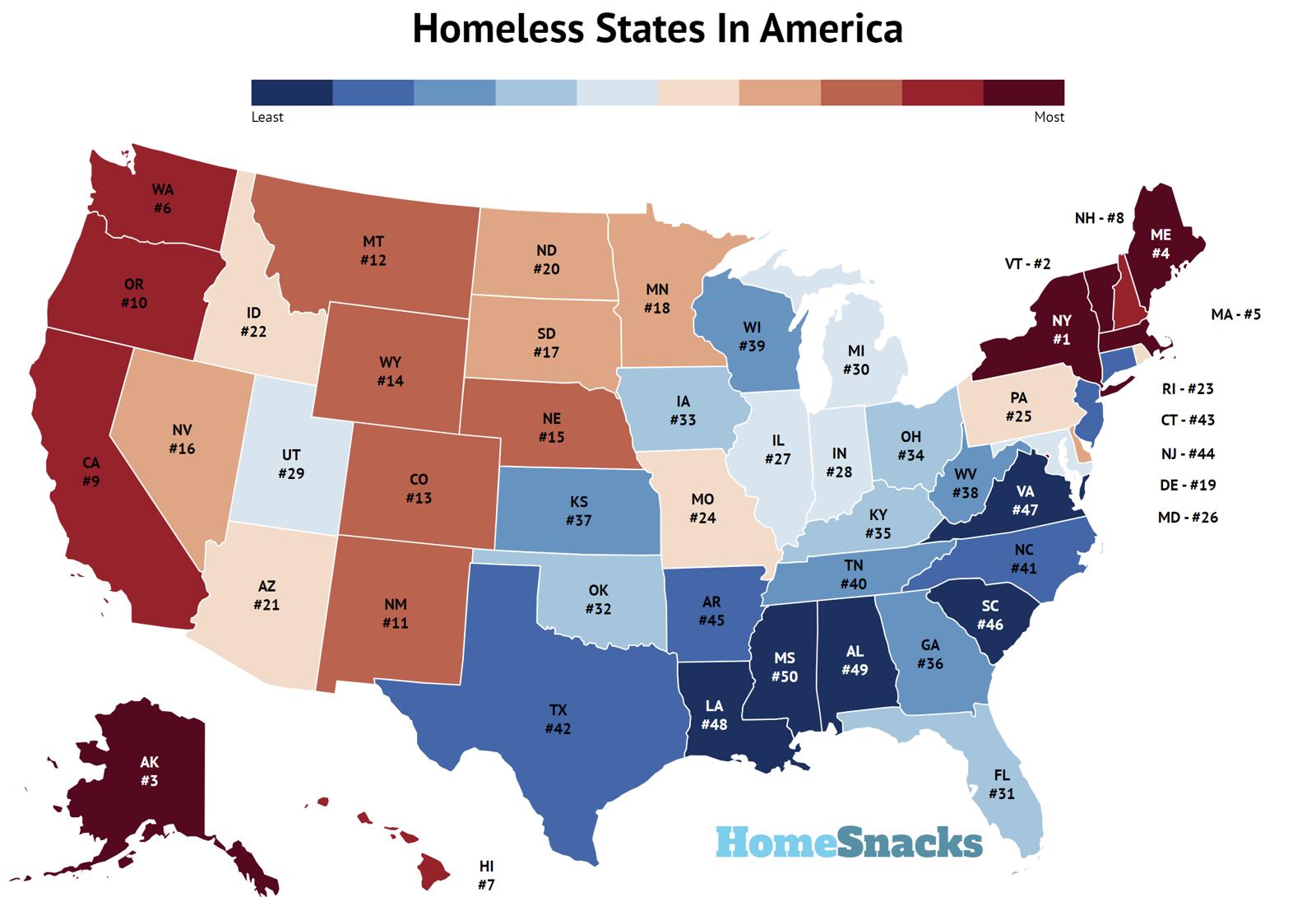 Homeless Population By State In The US For 2023