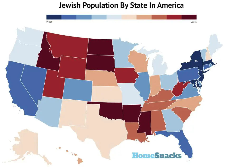 Jewish Population By State In The United States [2021] HomeSnacks