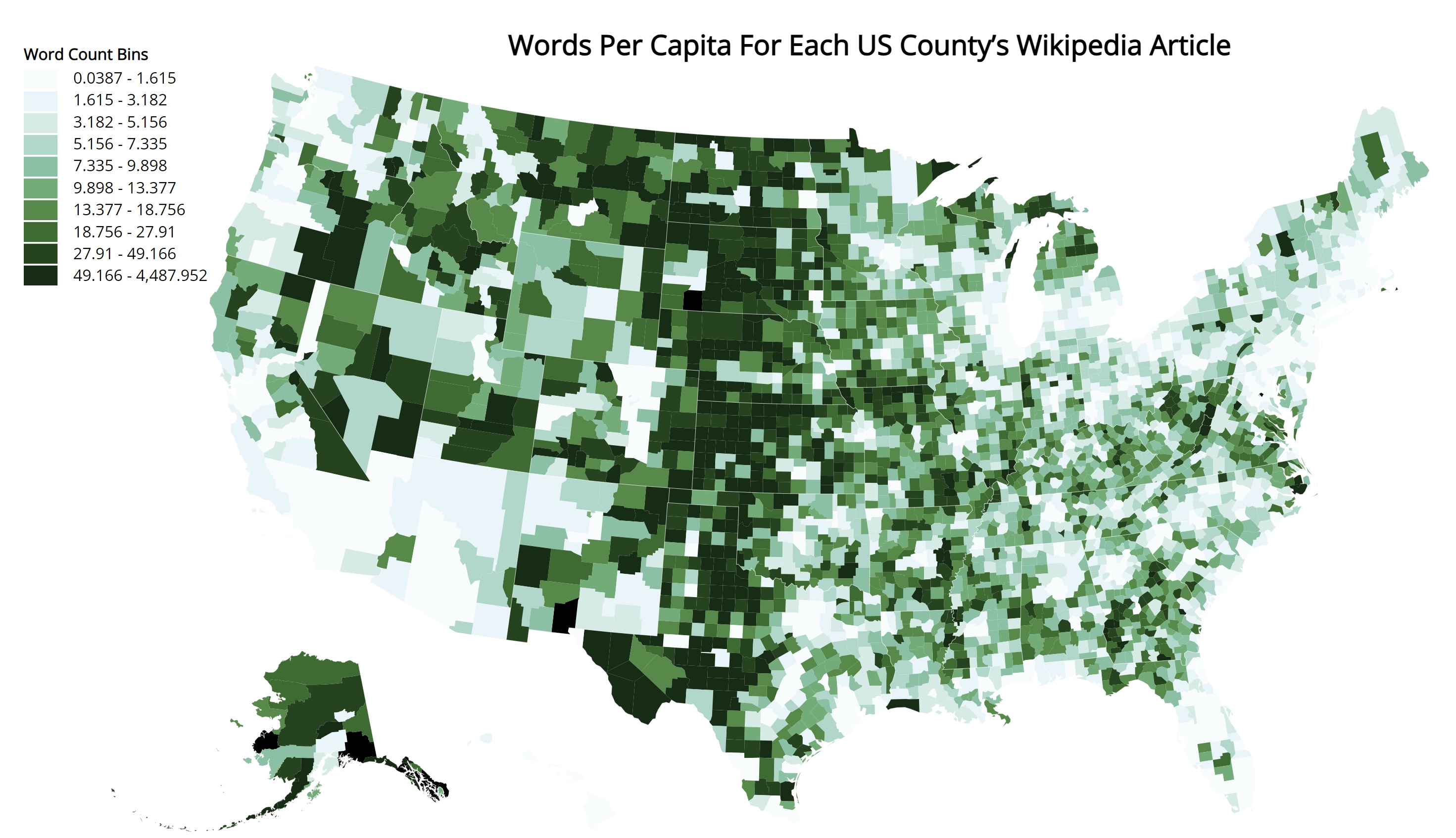 Words Per Capita By County