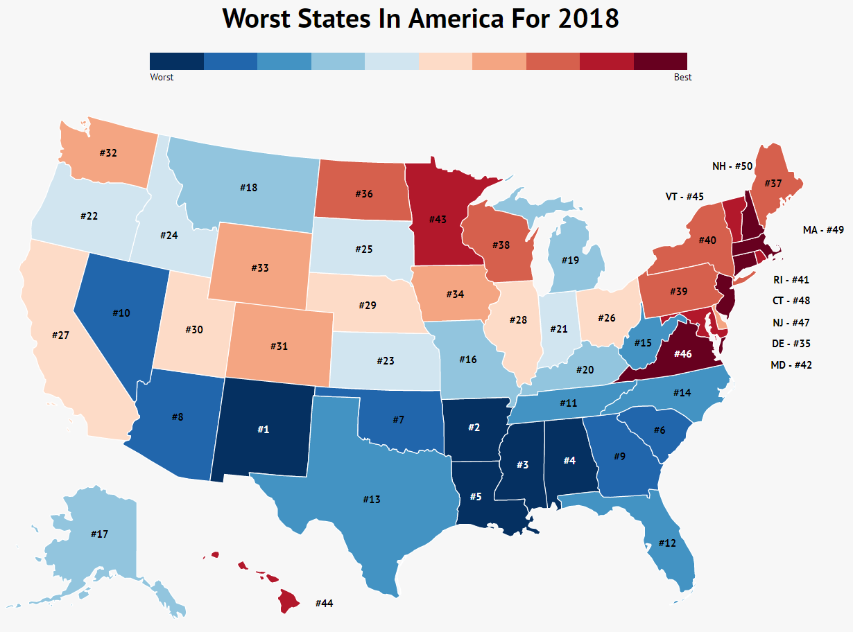 Worst Places To Live Map