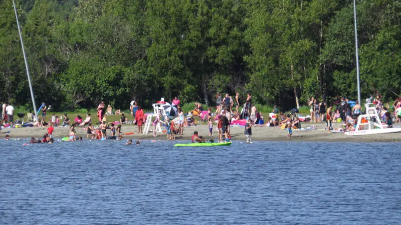 Beach At Jewel Lake Parkc Anchoragec Alaska