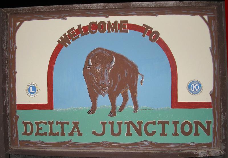 Delta Junction Welcome Sign