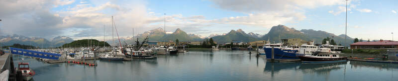 Valdezc Alaska Harbor Panorama