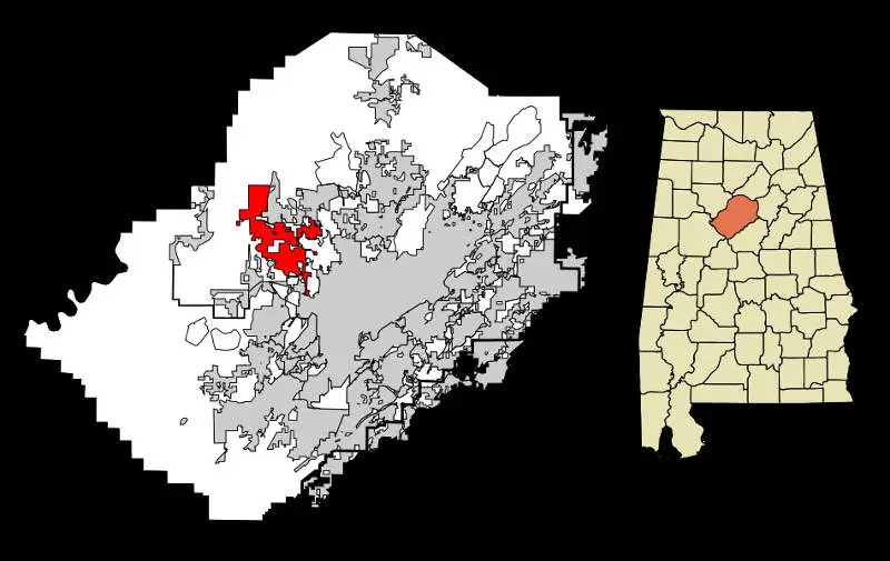 Jefferson County Alabama Incorporated And Unincorporated Areas Adamsville Highlighted