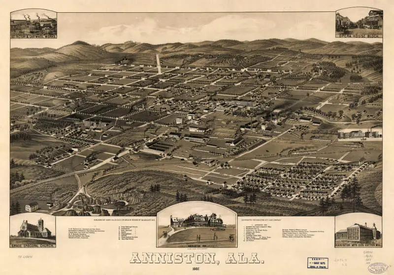 Perspective Map Of Anniston Alabama