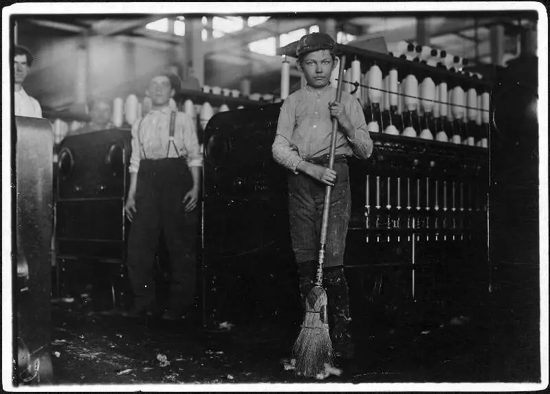 Young Sweeper Working In Anniston Yarn Mills