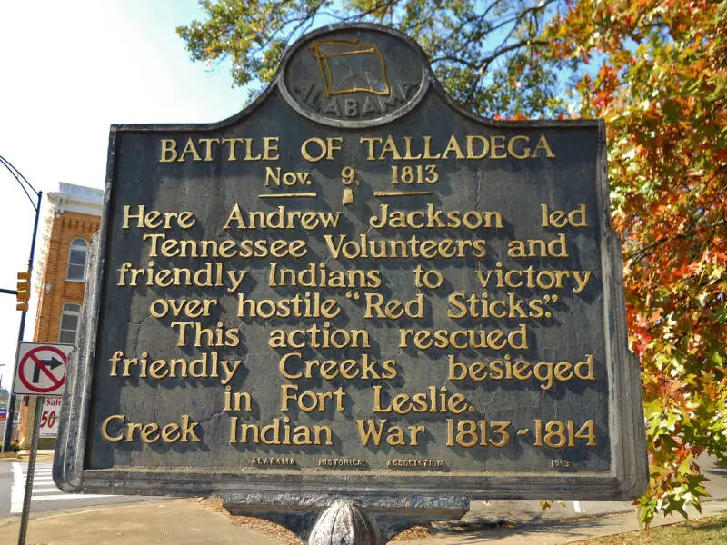 Battle Of Talladega Historic Marker