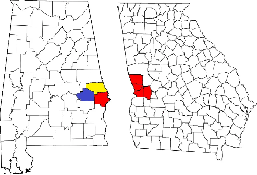 Columbusc Ga Auburnc Al Metro Area Map