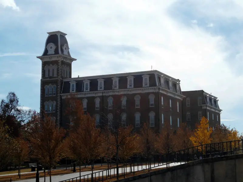 Old Main From The Northwestc University Of Arkansasc Fayettevillec Arkansas Autumn