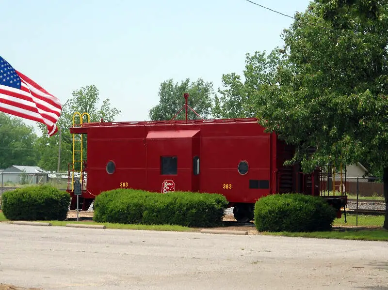 Kansas City Southern Caboose In Gravettec Ar