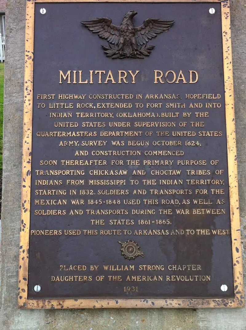 Military Road Marker Us Marion Ar