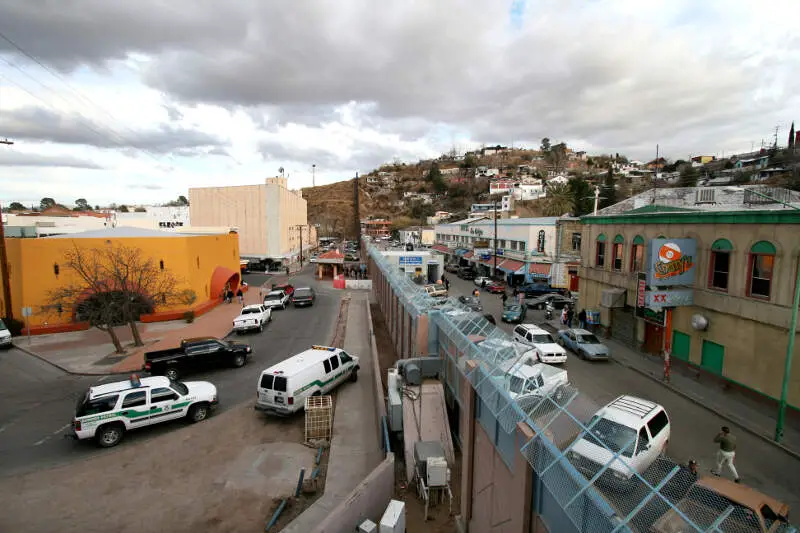 Mexican American Border At Nogales