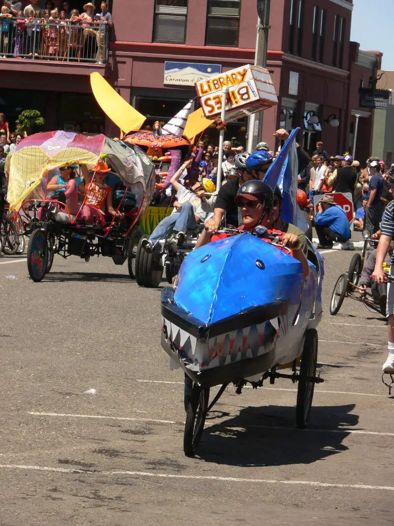Kinetic Sculpture Race  And Theyre Off