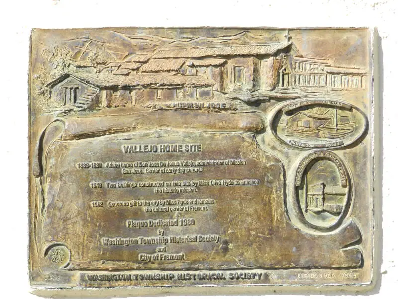 Vallejo Home Site Memorial Plaque