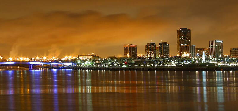 Long Beachc Ca At Night