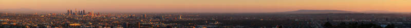 Los Angeles Mountains To Ocean Pano