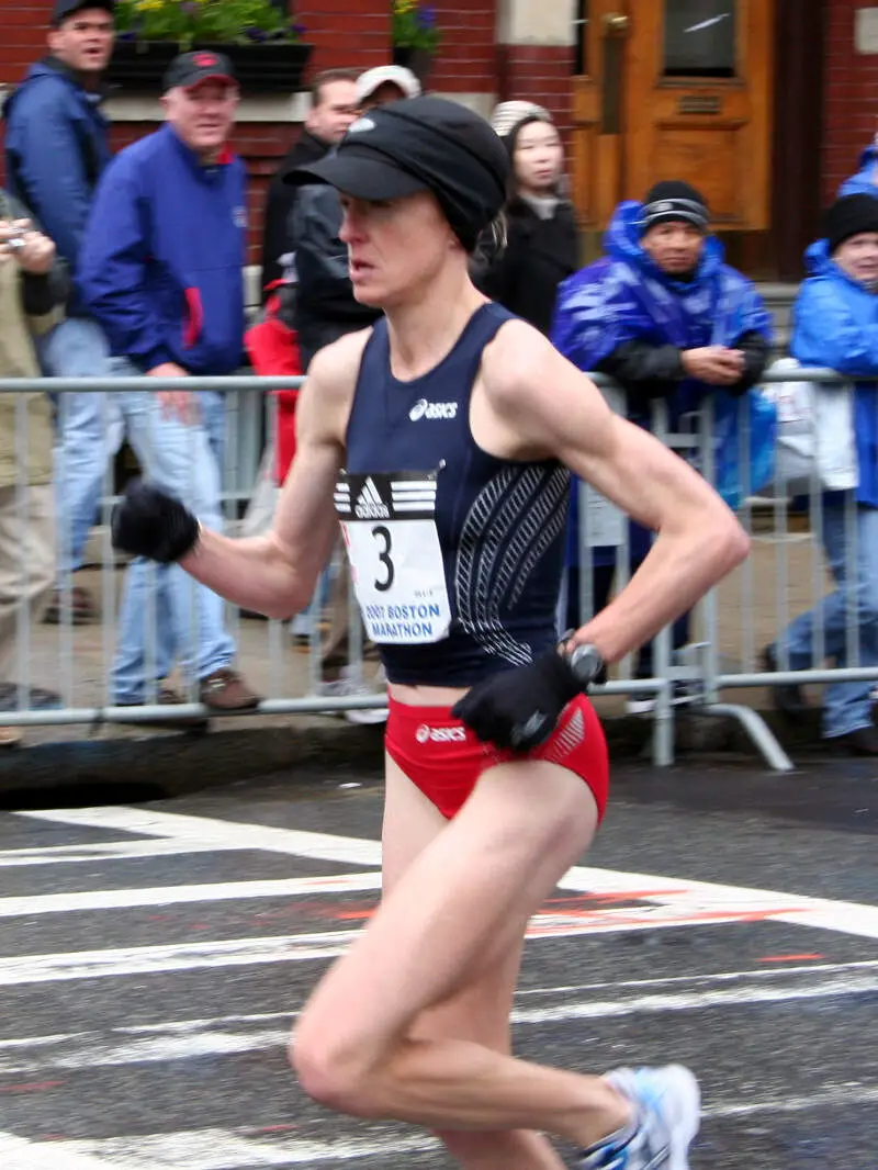 Deena Kastor At The  Boston Marathon