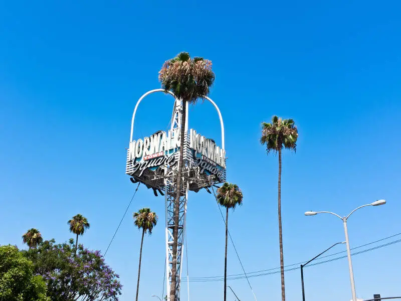 Norwalk Town Square Shopping Center Sign In Norwalk California