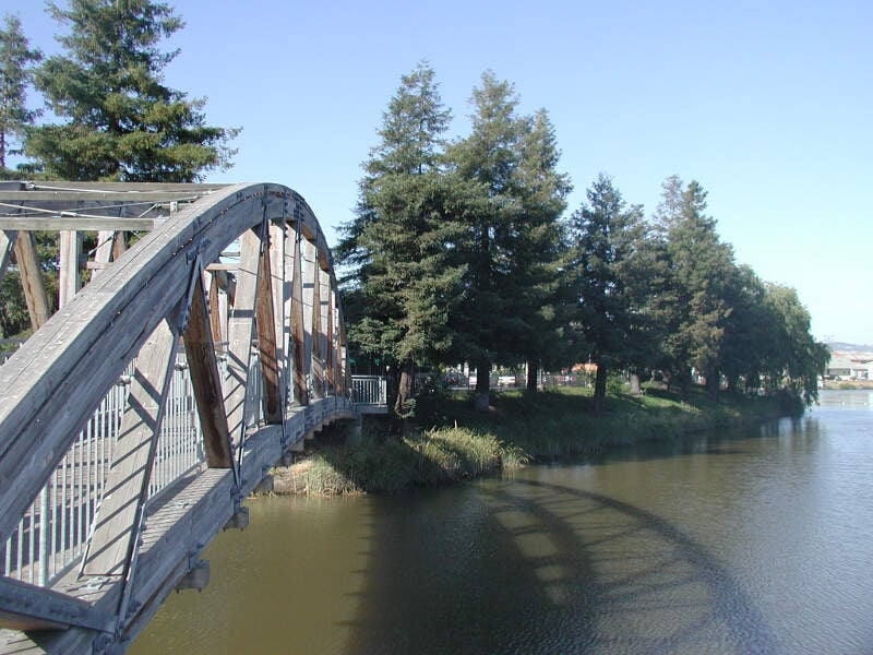 Petaluma Ca Wooden Bridge Over Petaluma River