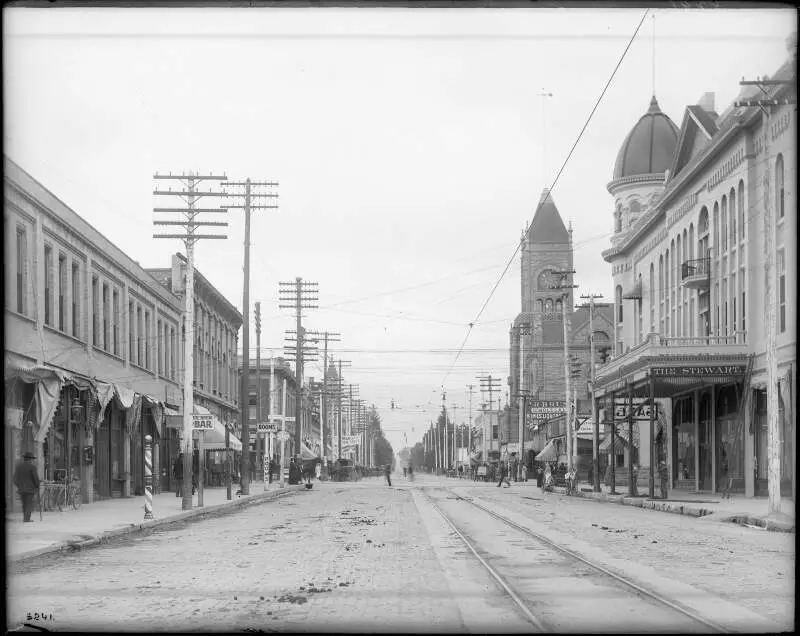 A View Of E Street Or D Streetf And The Stewart Hotelc San Bernardinoc Ca