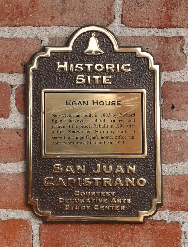 Egan House Plaquec San Juan Capistrano