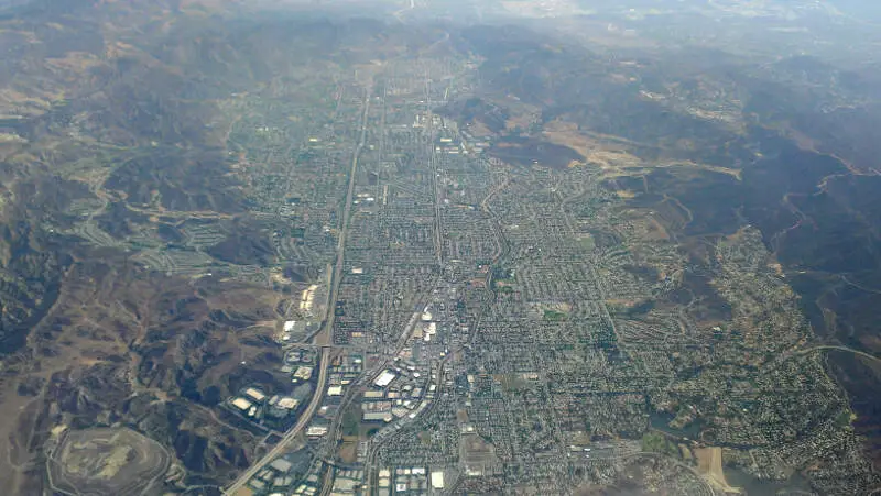 Simi Valley Aerial From West August