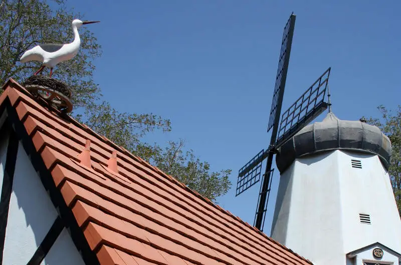 Solvang Stork And Windmill