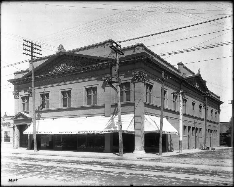 Exterior View Of The South Gate Masonic Temple Building And The Grocery Store Occupying The Bottom Floorc Los Angelesc Ca