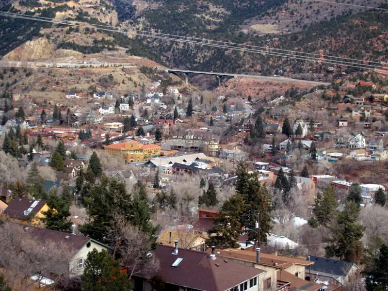 Overlooking The City Of Manitou Springs Colorado