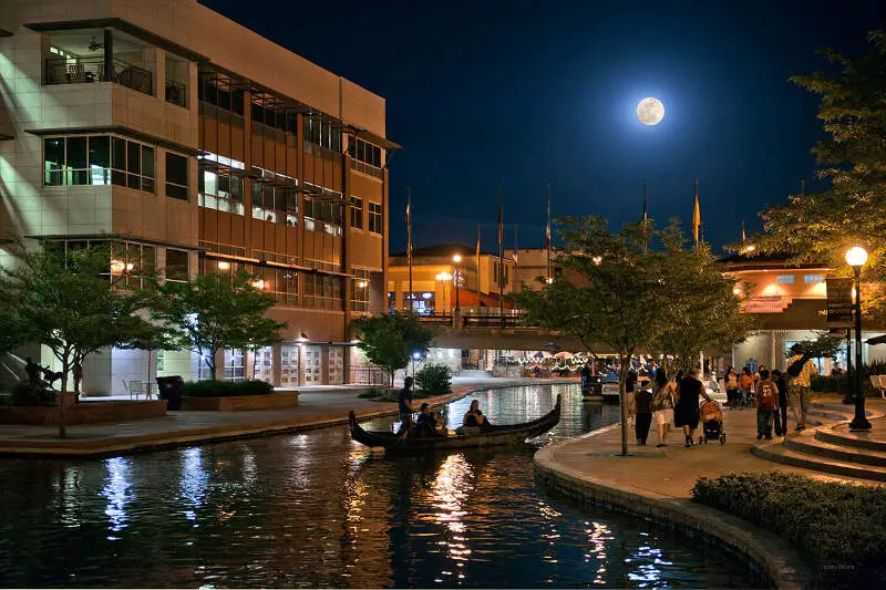 John Wark  Pueblo Riverwalk At Night