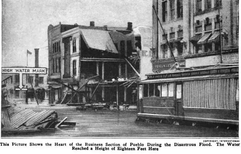 Pueblo Colorado Business District Flood