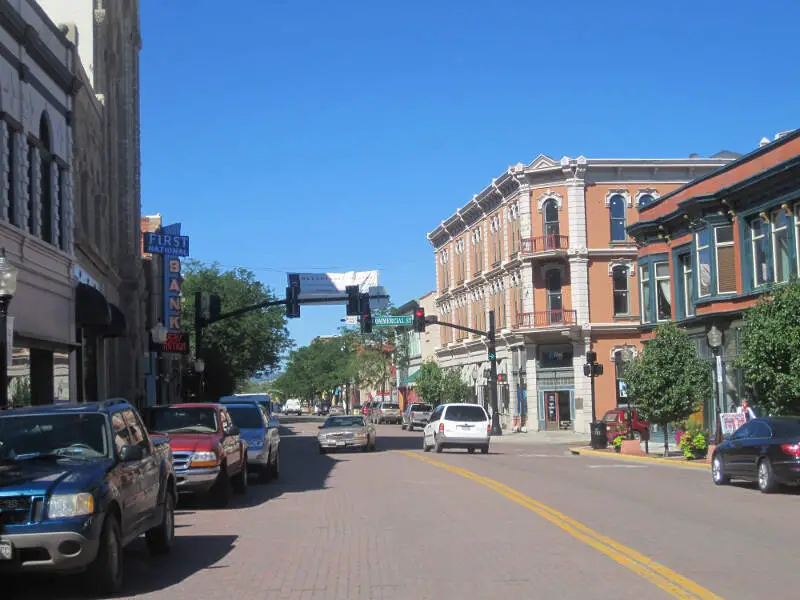 Downtown Trinidadc Coc With Columbian Hotel To The Right Img