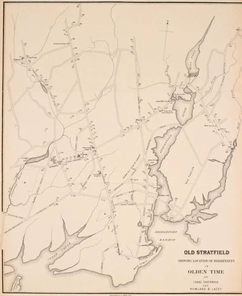 Old Stratfield Bridgeport Map Before
