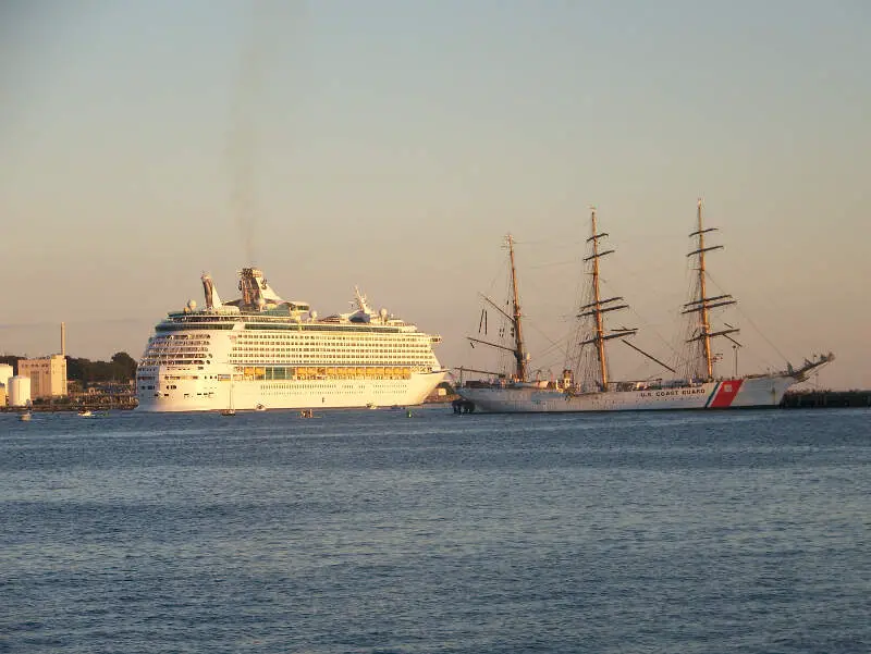 Royal Caribbean Cruise Ship And The Eagle