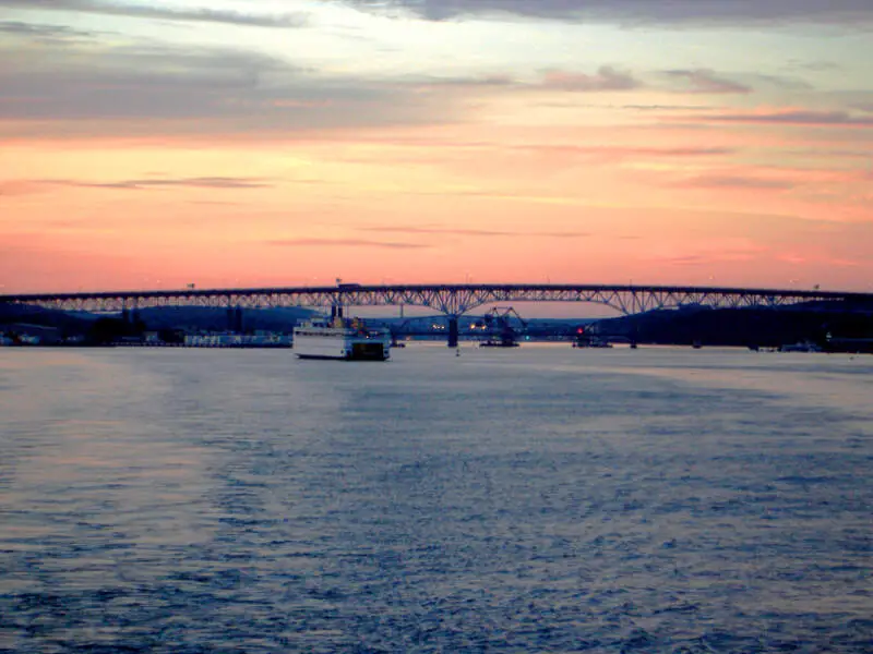 Gold Star Bridge At Sunset