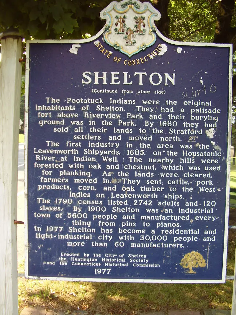 Shelton Ct Historical Town Sign