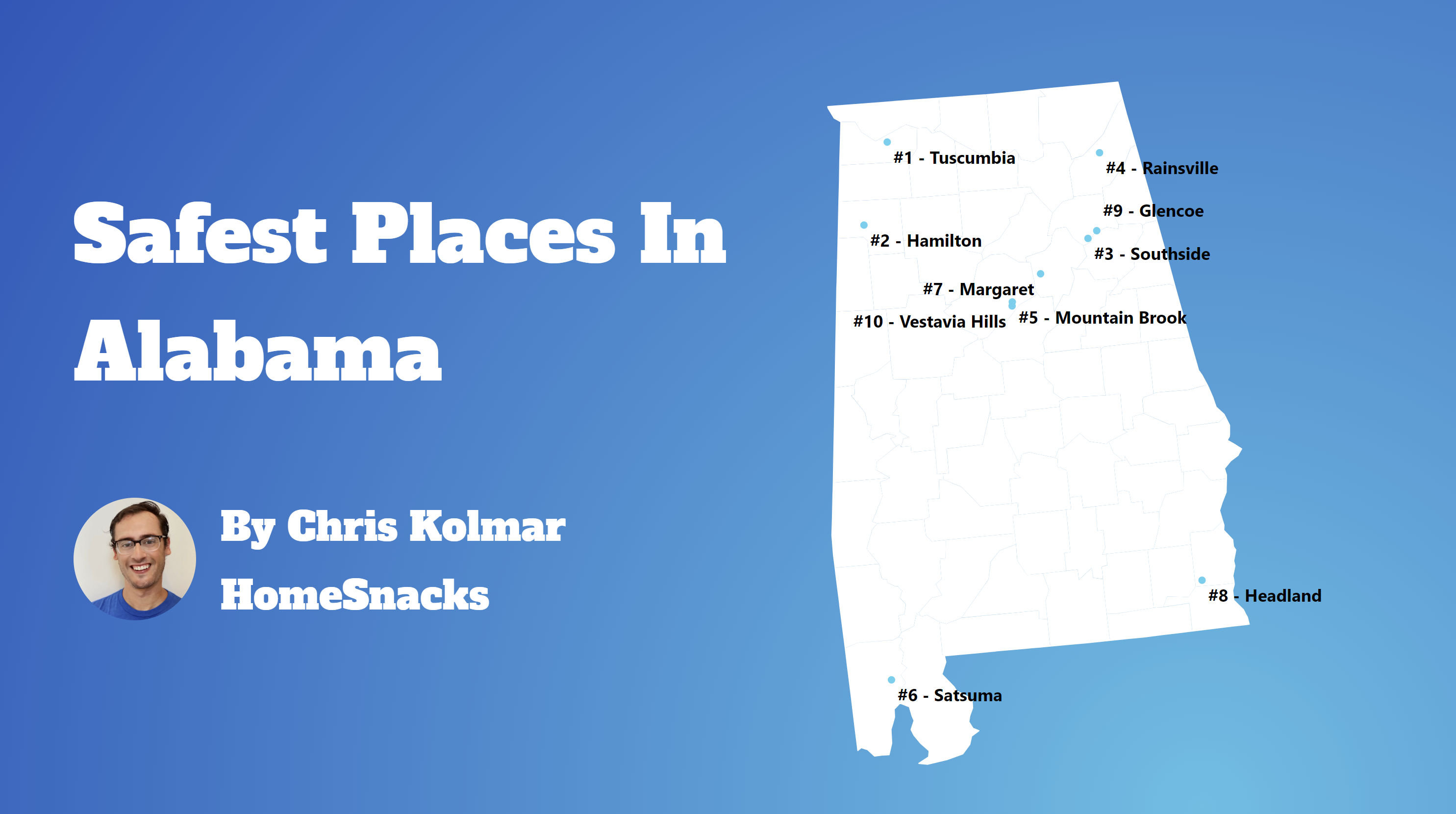 Safest Cities In Alabama Map