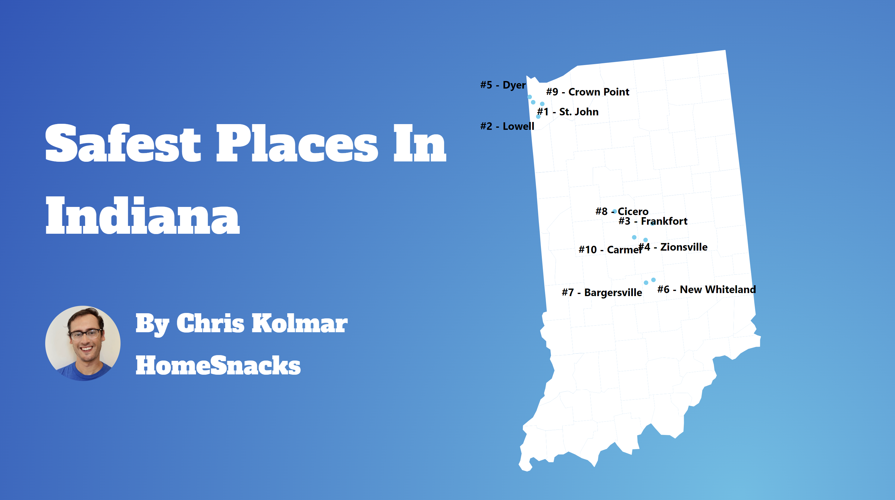 Safest Cities In Indiana Map