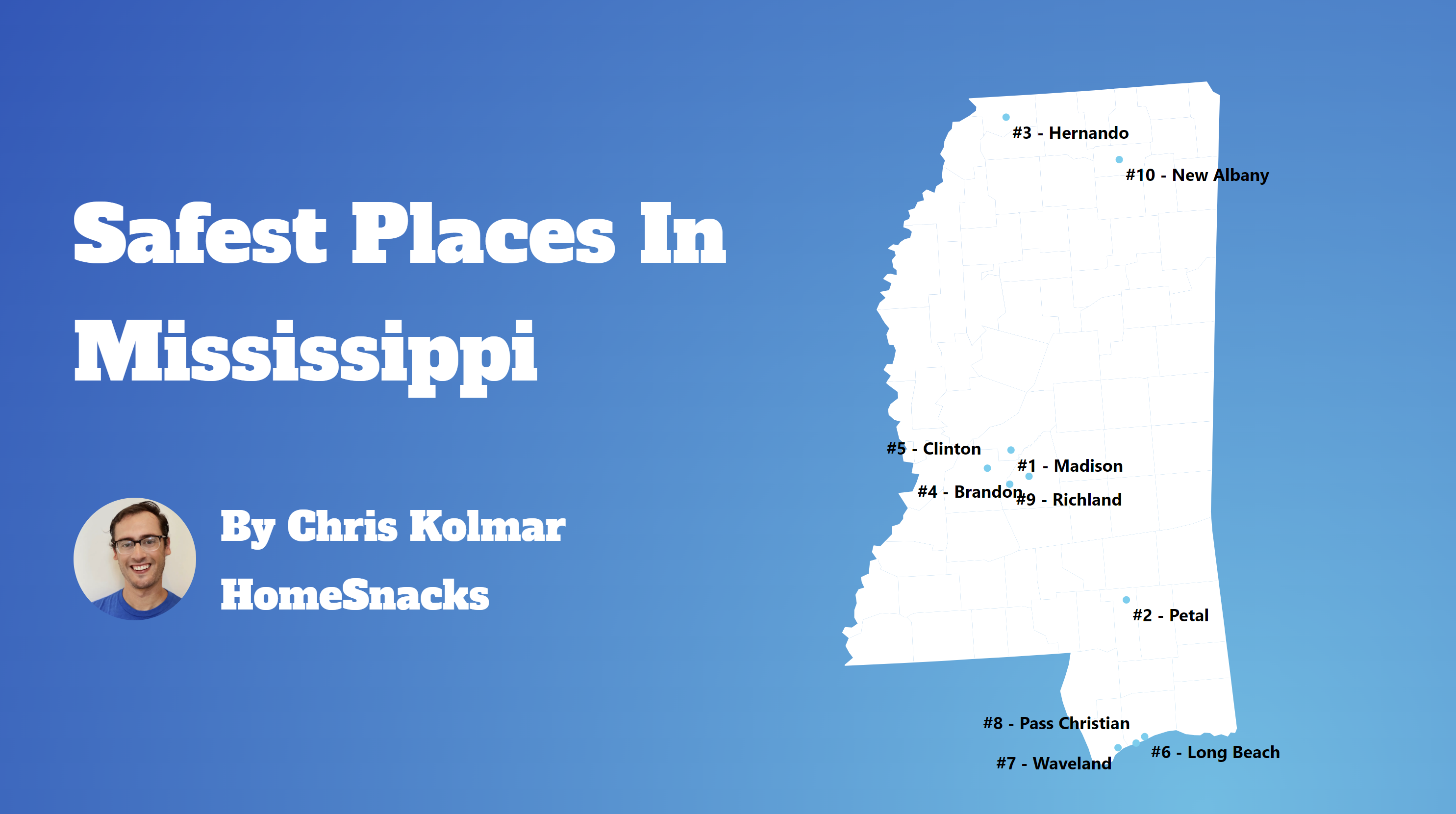 Safest Cities In Mississippi Map
