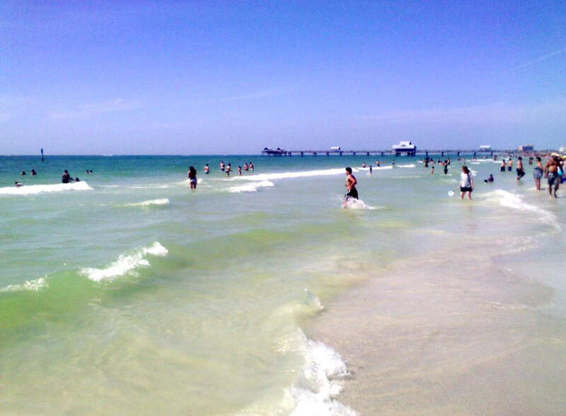 Beautiful Crystal Clear Surf At Pier In April