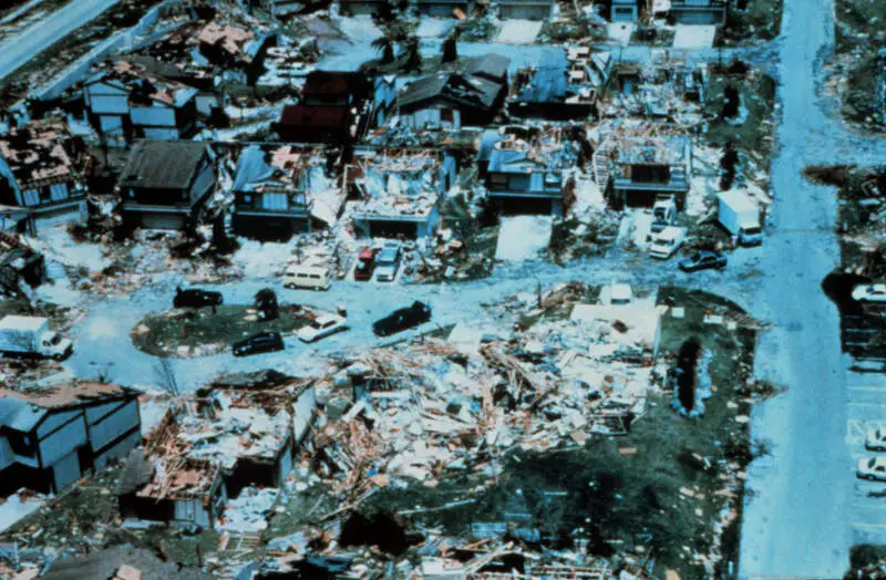 Destruction Following Hurricane Andrew