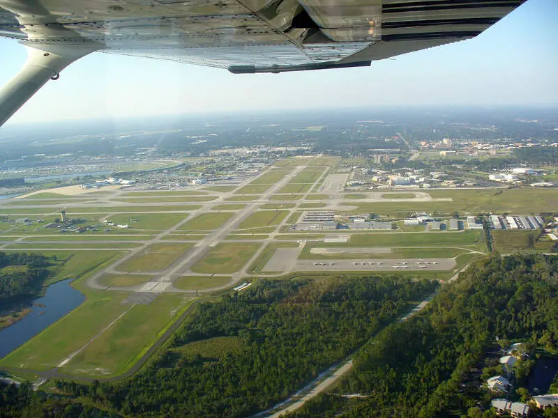 Aerial View Of Runway Rc Daytona Beach International Airportc